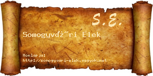 Somogyvári Elek névjegykártya