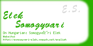 elek somogyvari business card